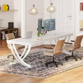 78.74 - Inch Extra Long Double Computer Desk with Stylish Metal Legs for Home Office