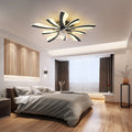 Garwarm Dimmable Ceiling Fan with Light and Remote Control, 27" Small Flush Mounted Ceiling Fan