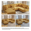 5-Piece Corduroy Modular Sectional Sofa with Ottoman