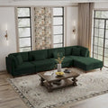 5-Piece Corduroy Modular Sectional Sofa with Ottoman