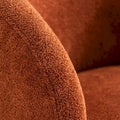 Modern Swivel Barrel Chair with 360 - Degree Rotation - Single Fabric Accent Chair