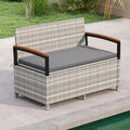 Tangkula 46 Gallon Outdoor Bench with Storage