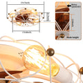 Industrial Cage Ceiling Fan - Low - Profile 7 - Blade Fan with Remote & Light - Modern Rustic Cooling for Small Spaces