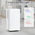 32 Pint Dehumidifier with 3.3FT Drain Hose, 24H Timer & 3-Color Indicator, 2000 Sq.Ft Portable Dehumidifier for Basement, Bedroom, Bathroom