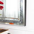 SHYFOY Rectangle Decorative Wall Mirror Crushed Diamond Vanity Mirror Wall Mounted Makeup Mirror for Home Decor