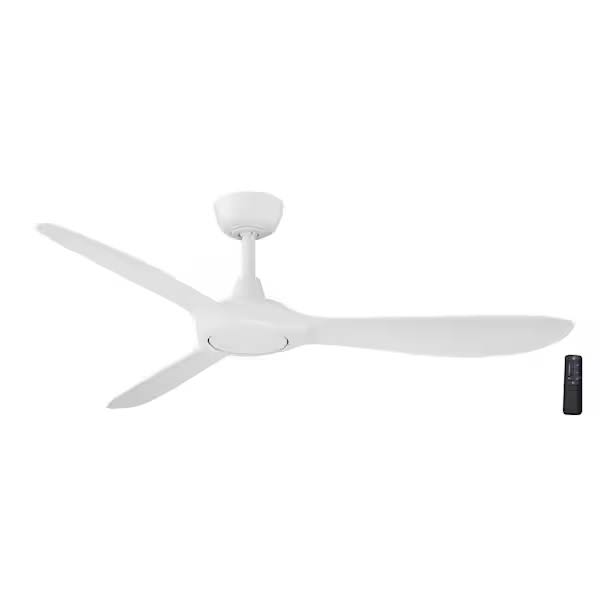 Home Decorators Collection N383A - MWH Tager 52 in. Indoor/Outdoor Matte White Smart Ceiling Fan with Remote Control Powered by Hubspace