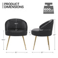 Monibloom Velvet Accent Chair, Modern Upholstered Single Sofa Side Chair, Comfy Barrel Club Living Room Armchair with Golden Metal Legs