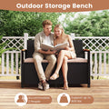 Tangkula 46 Gallon Outdoor Bench with Storage