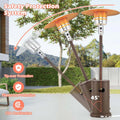 50,000 BTU Propane Outdoor Heater, Round Patio Heater with Stainless Steel Burner, Tip - Over, Flame - Out Protection, Wheels, CSA Certificated