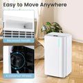 32 Pint Dehumidifier with 3.3FT Drain Hose, 24H Timer & 3 - Color Indicator, 2000 Sq.Ft Portable Dehumidifier for Basement, Bedroom, Bathroom