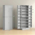 Spaco 17-Tier Kitchen Small Pantry Cabinet with 2 Doors and 6 Adjustable Shelves, Cabinet Pantry, Freestanding 5-Tier Shelving Pantries