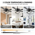 Parrot Uncle 52 - Inch Contemporary Chrome Ceiling Fan with Integrated LED Lights and Remote Control