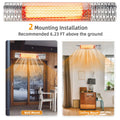 Tangkula 1500W Wall - Mounted Patio Heater, Kitchen Appliance