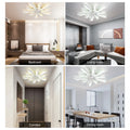 Garwarm Dimmable Ceiling Fan with Light and Remote Control, 27" Small Flush Mounted Ceiling Fan