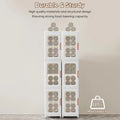 Slim Kitchen Pantry Storage Cabinet with Doors and Shelves, 3 - Tiers Plastic Narrow Storage Organizer Collapsible