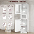 Bathroom Cabinet, Tall Storage Cabinet with Doors and Adjustable Shelf, Freestanding Floor Pantry Cabinet