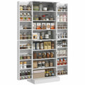 Spaco 17-Tier Kitchen Small Pantry Cabinet with 2 Doors and 6 Adjustable Shelves, Cabinet Pantry, Freestanding 5-Tier Shelving Pantries
