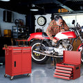 2 - in - 1 Rolling Tool Chest, 5-Drawer Tool Storage Cabinet with Wheels, Adjustable Shelf, Tool Box Organizer for Garage Warehouse Workshop