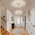 Garwarm Dimmable Ceiling Fan with Light and Remote Control, 27" Small Flush Mounted Ceiling Fan