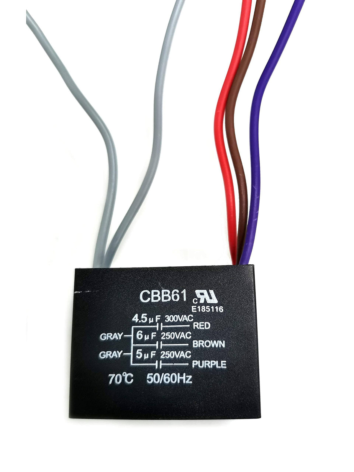 New Ceiling Fan Capacitor CBB61 4.5uF + 6uf + 5uf 5 Wire 250V