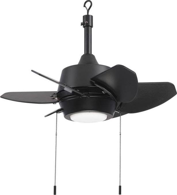 Harbor Breeze Gaskin 24 - in Matte Black LED Indoor/Outdoor Ceiling Fan with Light (6 - Blade)