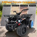 24V Kids ATV Ride On Quad, Electric 4 Wheeler Toy with 5Mph Max Speed, LED Headlights, Music, Front & Rear Storage for Boys Girls