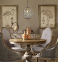 1-Light 12" Retro Antique Gold Crystal Globe Chandelier Small Sphere Pendant Light