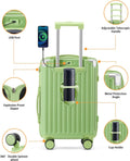 20 in Carry on Luggage with Cup Holder & USB Port, Airline Approved TSA - Locked Luggage, Lightweight PC Material Travel Suitcase