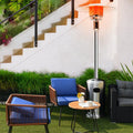 50,000 BTU Propane Patio Heater, Standing Stainless Steel Outdoor Heater with Wheels, Triple Protection, CSA Certified for Deck & Commercial