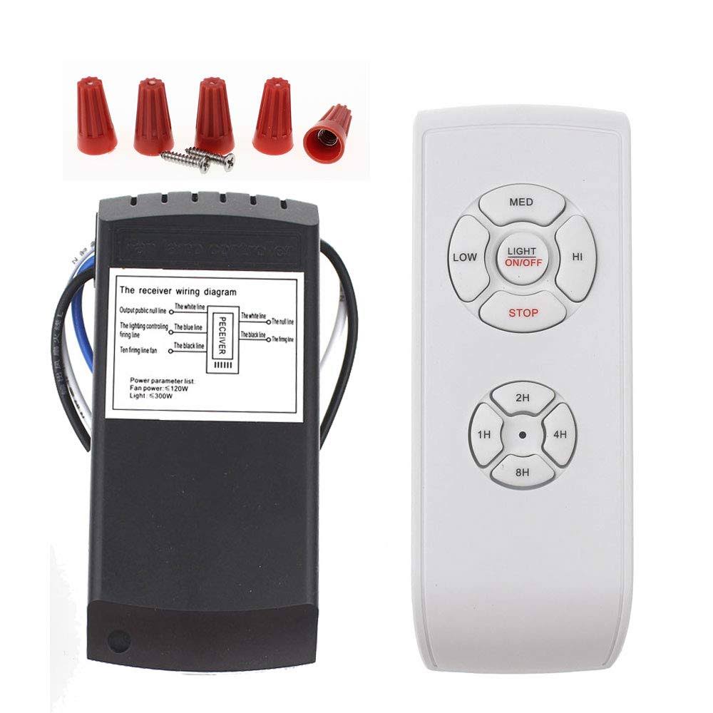 LPHUMEX Universal Ceiling Fan Remote Control Kit, 3 - in - 1 Ceiling Fan Light Timing & Speed Remote, for Hunter/Harbor breeze/westinghouse