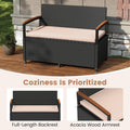 Tangkula 46 Gallon Outdoor Bench with Storage