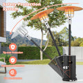 50,000 BTU Propane Outdoor Heater, Round Patio Heater with Stainless Steel Burner, Tip - Over, Flame - Out Protection, Wheels, CSA Certificated