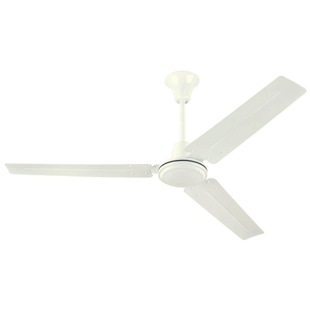 Westinghouse Industrial 56" Ceiling Fan with J - Hook Mount - White - White Steel Blades