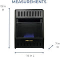 ML100TBAHR Ventless Propane Gas Blue Flame Space Heater with Thermostat Control