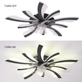 Garwarm Dimmable Ceiling Fan with Light and Remote Control, 27" Small Flush Mounted Ceiling Fan