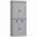Spaco 17-Tier Kitchen Small Pantry Cabinet with 2 Doors and 6 Adjustable Shelves, Cabinet Pantry, Freestanding 5-Tier Shelving Pantries