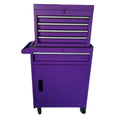 2 - in - 1 Rolling Tool Chest, 5-Drawer Tool Storage Cabinet with Wheels, Adjustable Shelf, Tool Box Organizer for Garage Warehouse Workshop