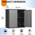Topass Metal Wall Cabinet with Lockgarage Storage Cabinet, Wall - Mounted Utility Cabinet with Adjustable Shelf & Locking Doors