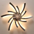 Garwarm Dimmable Ceiling Fan with Light and Remote Control, 27" Small Flush Mounted Ceiling Fan