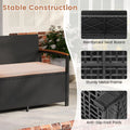 Tangkula 46 Gallon Outdoor Bench with Storage