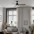 Vaxcel Curtiss Satin Brass Mid - Century Modern MCM Wood Propeller Ceiling Fan with LED Light Kit and Remote